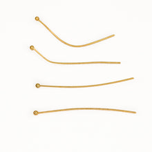 Cargar imagen en el visor de la galería, Barra Alfiler punta redonda Dorada de Acero Inoxidable (50 Piezas)
