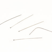 Cargar imagen en el visor de la galería, Barra Alfiler punta plana Plateada de Acero Inoxidable (50 Piezas)
