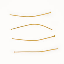 Cargar imagen en el visor de la galería, Barra Alfiler punta plana Dorada de Acero Inoxidable (50 Piezas)
