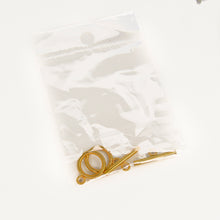 Cargar imagen en el visor de la galería, Broche Circulo y Barra Dorado de Acero Inoxidable (2 Pares)
